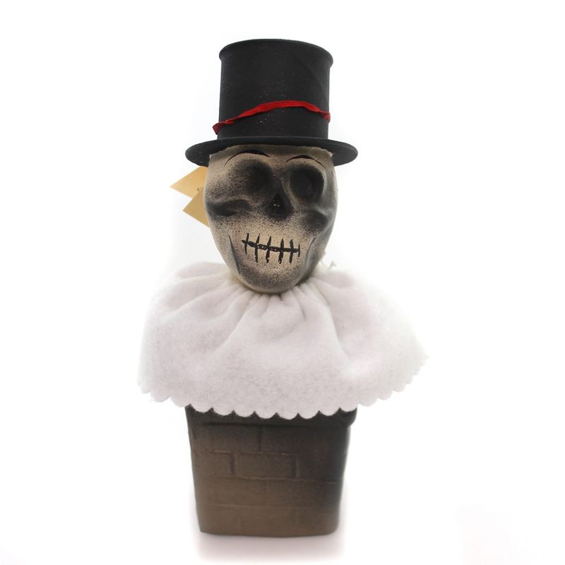 Halloween 7.5" Skeleton Skull Candy Container Ino Schaller Papermache  -  Decorative Figurines