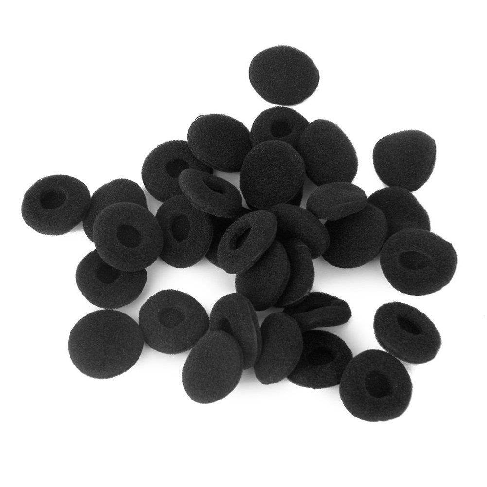 WINOMO 15 Pairs of Headphone Earpads Earphone Covers Sponge Earbud (Black)