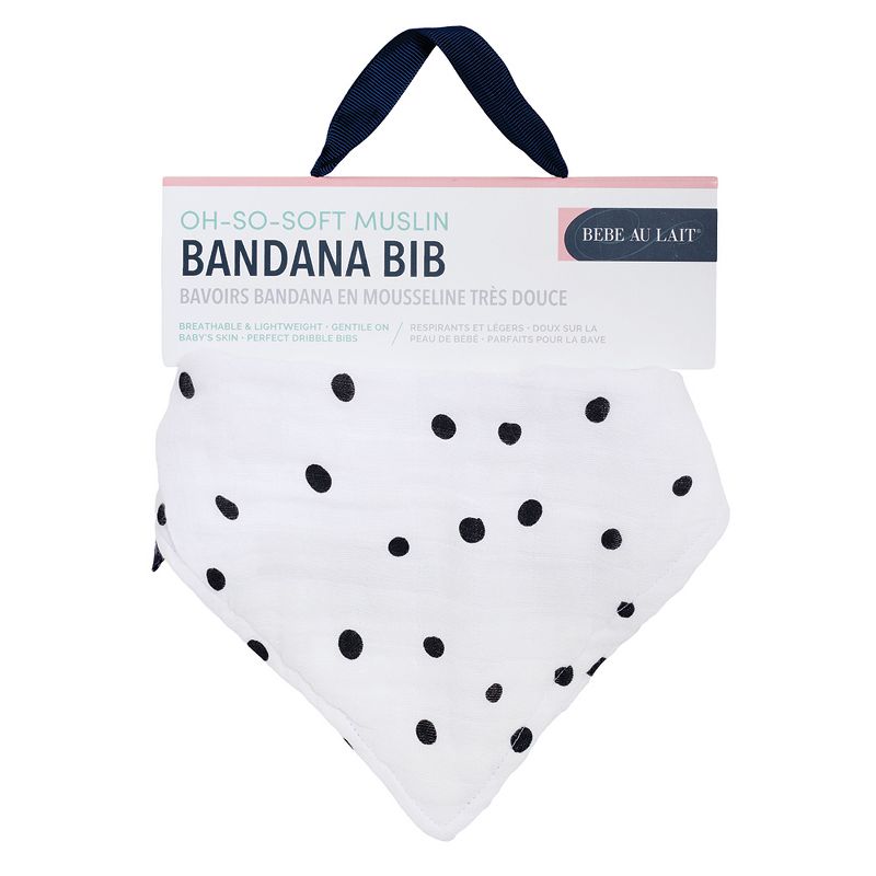 Bebe au Lait Muslin Bandana Bib - Dottie