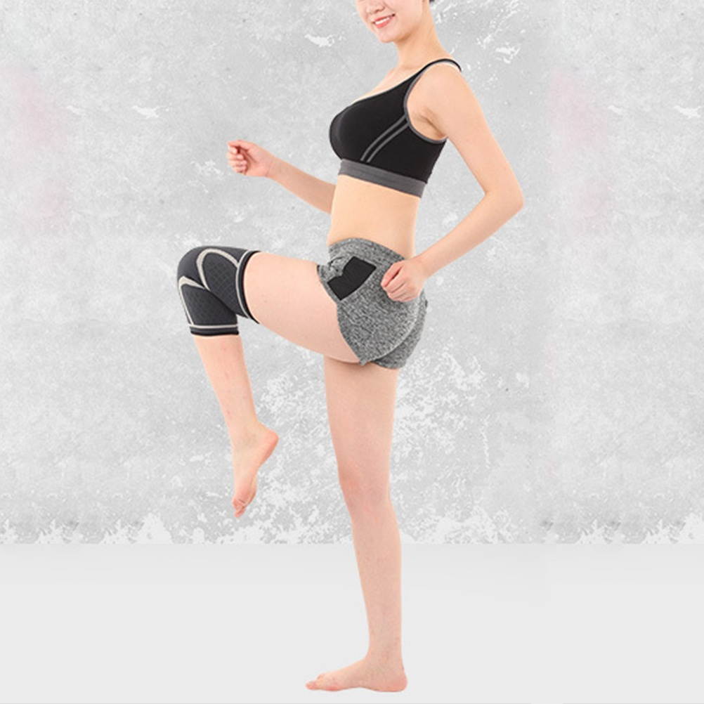 Anti Knee Support Brace Sleeve Knee Protector Brace for Running Hiking Outdoor Sports Activities - Size S(Black)