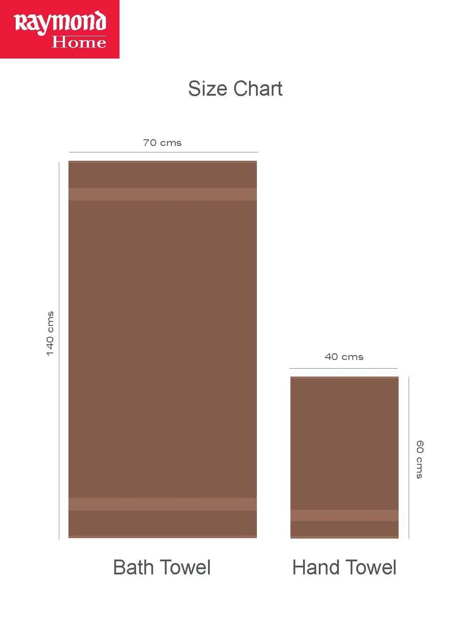 Raymond Home Fresh Brown 340 GSM Cotton Bath Towel