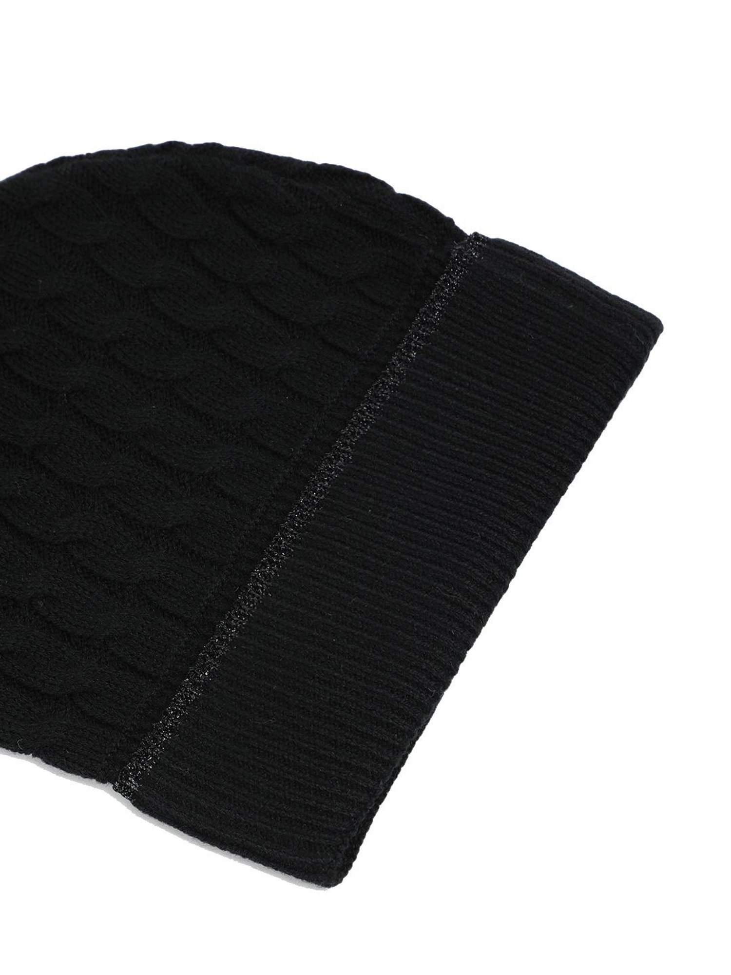 Elle Kids Black Nylon Large Beanies