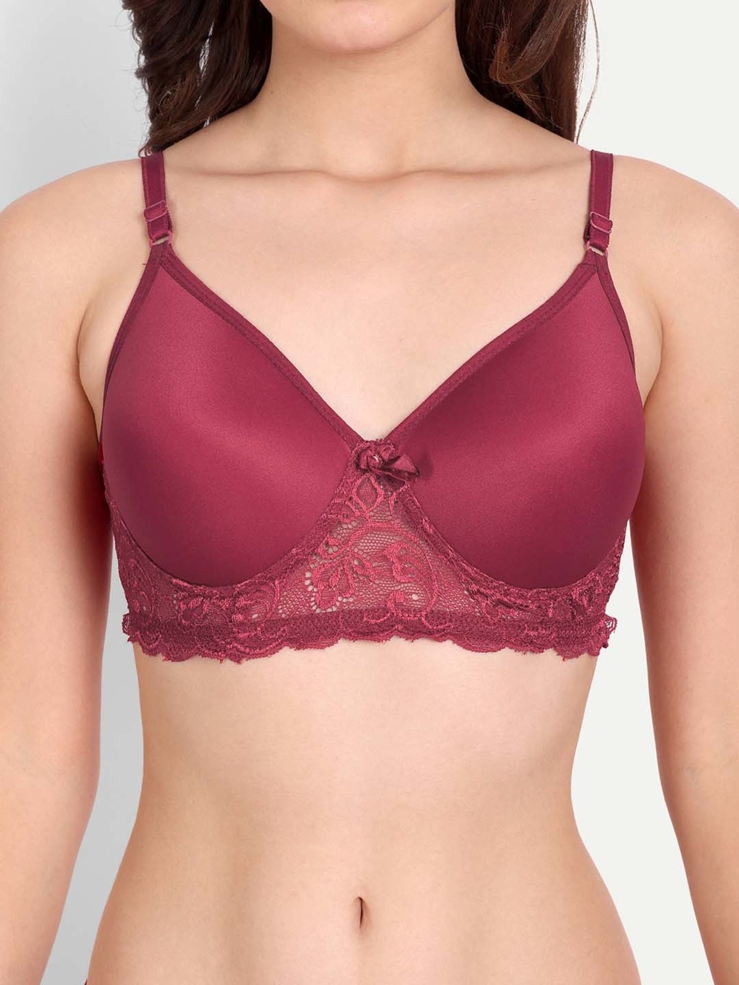 FIMS: Fashion is my Style Maroon & Hot Pink Everyday Bras - Pack Of 3