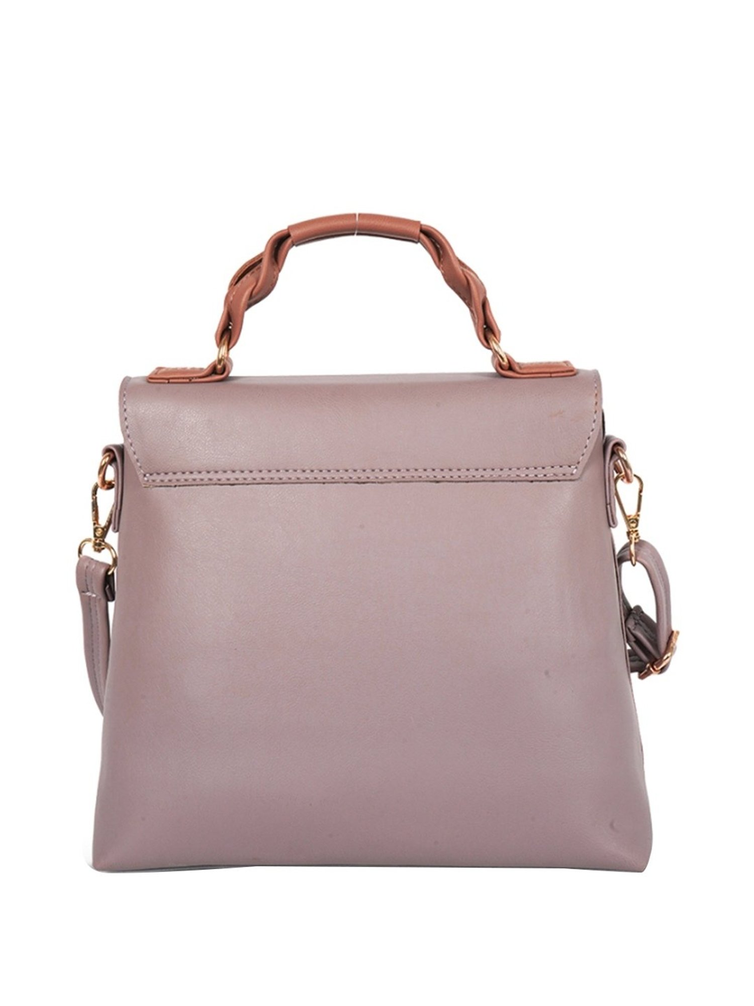 Baggit Lxe Nebula Light Purple Solid Medium Satchel Handbag