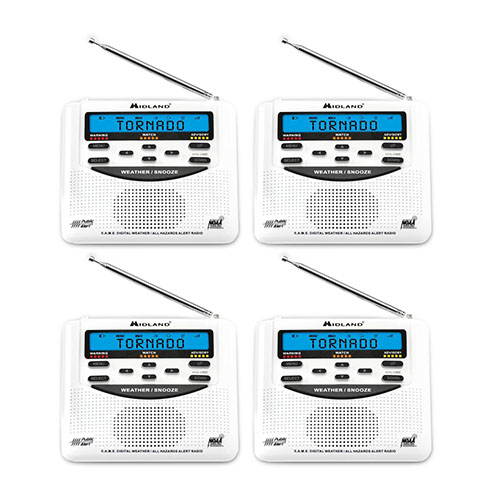 Midland WR120B NOAA Emergency Weather Alert Radio , 4 Pack