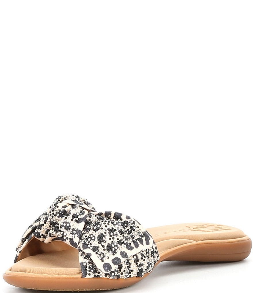Alex Marie Hamala Rhinestone Knotted Slide Sandals