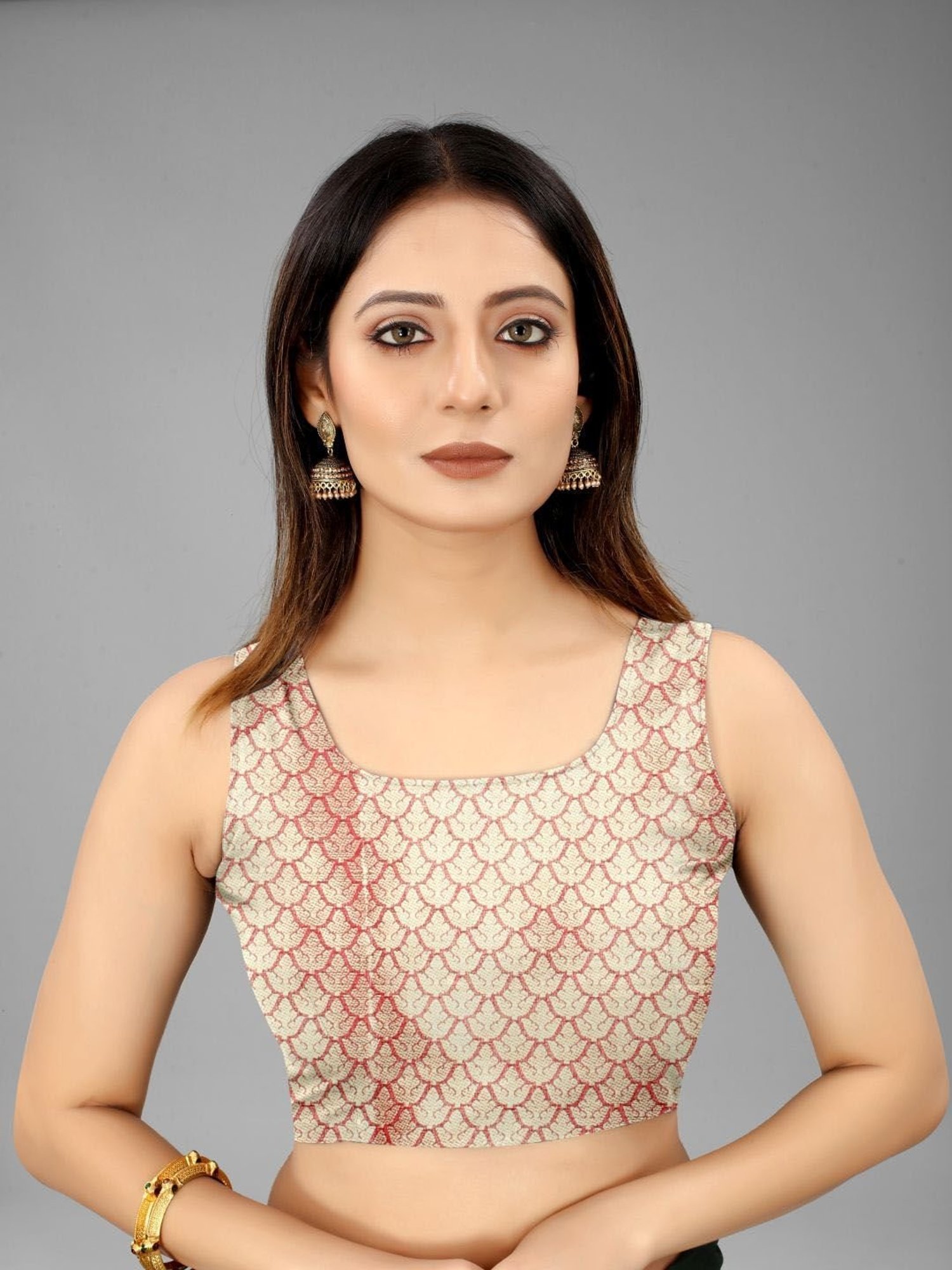 Unnati Silks Grey Cotton Printed Saree With Unstitched Blouse