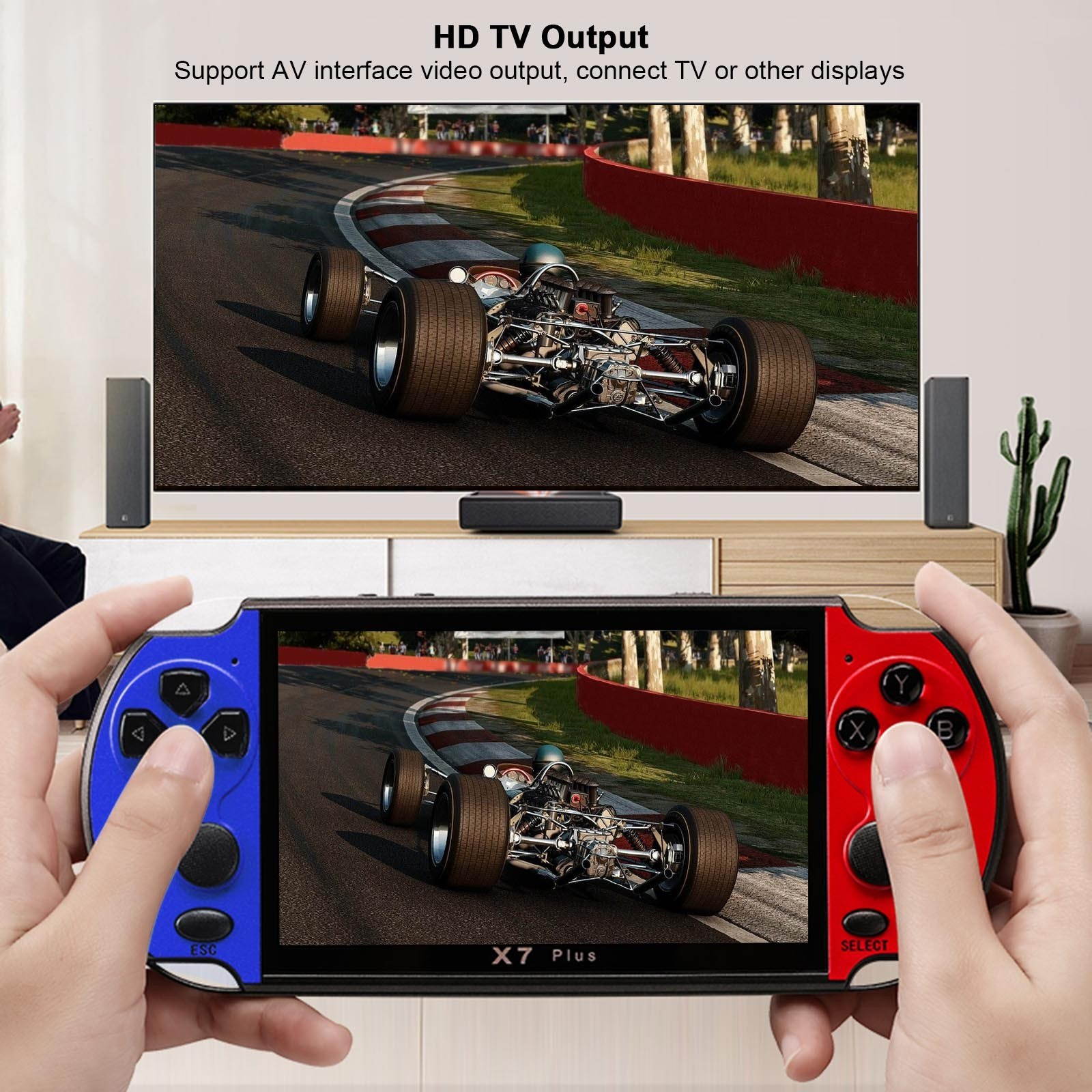 5.1inch X7 Plus Video Game Console Handheld Game Players Double Rocker 8GB Memory Built in 1000 Games MP5 Game Controller