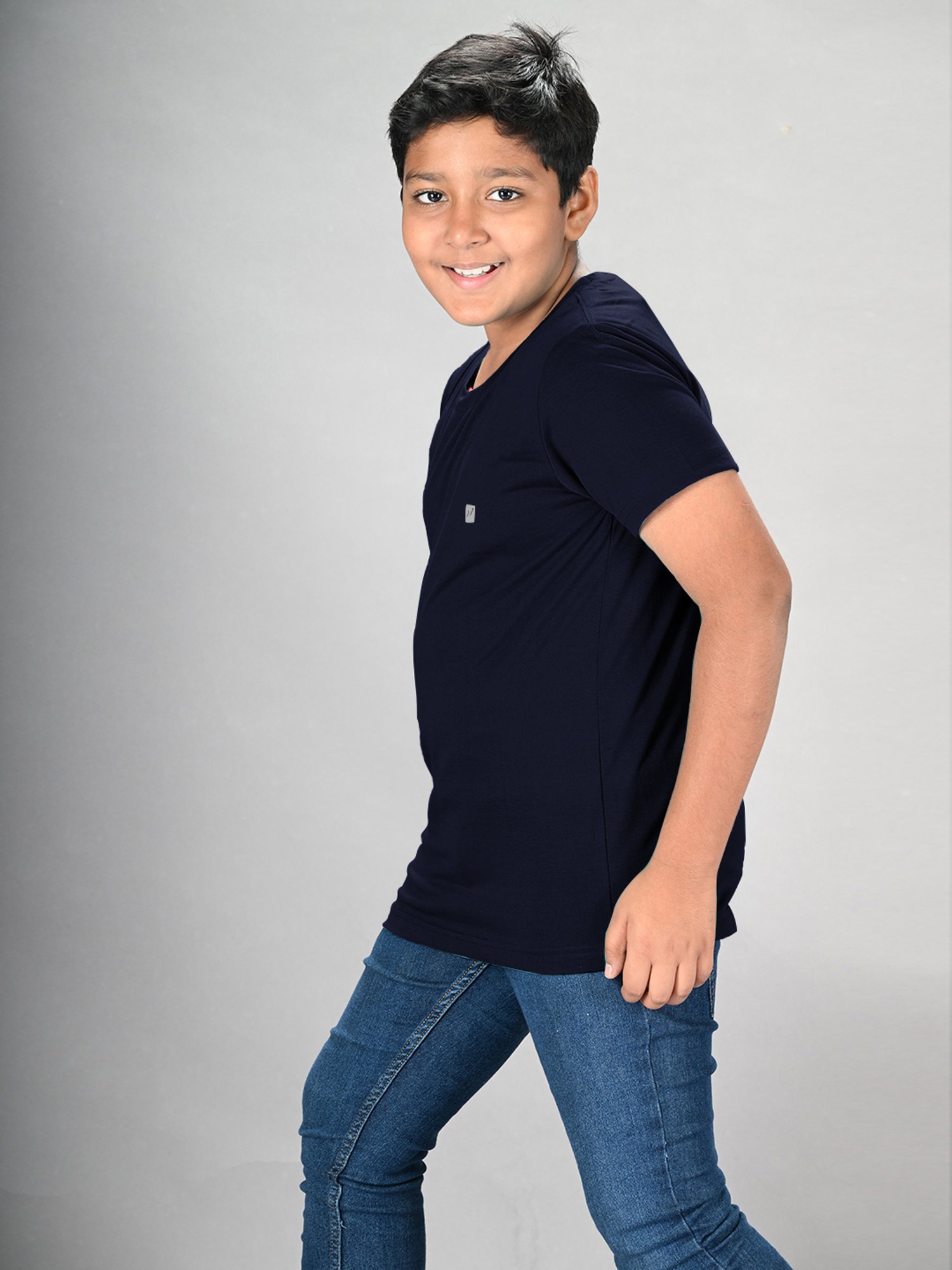 Lux Nitro Boys Navy Solid T-Shirt (Pack Of 3)