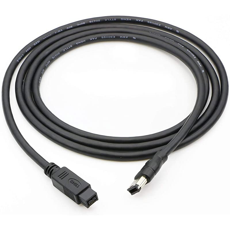 FireWire 800 to 400 9 to 6 pin Cable 9pin 6pin 6FT IEEE 1394 Firewire 800 9pin6pin Cable 6 Feet9 pin to 6 pin