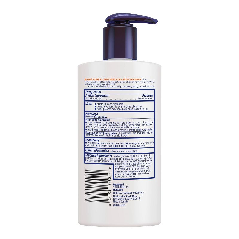 Biore Witch Hazel Pore Clarifying Cooling Cleanser - 6.77 fl oz