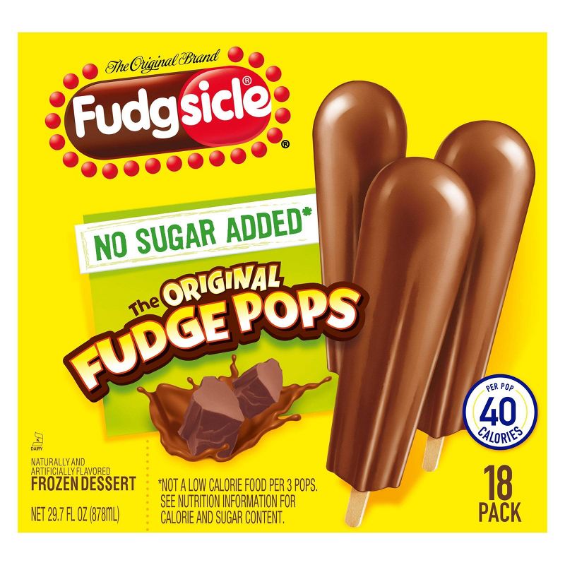Fudgsicle No Sugar Added Original FudgePops - 18pk