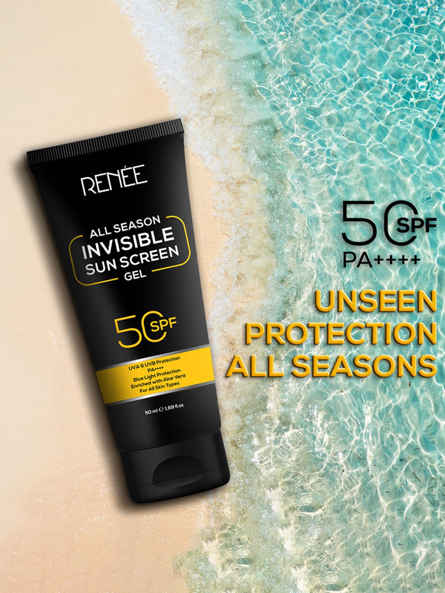 RENEE All Season Invisible Sunscreen Gel - 50 ml