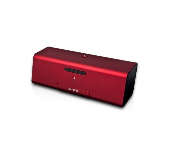 Microlab MD 212 Portable Bluetooth Speaker Dock with 30-pin Connecter and Mic (Red)