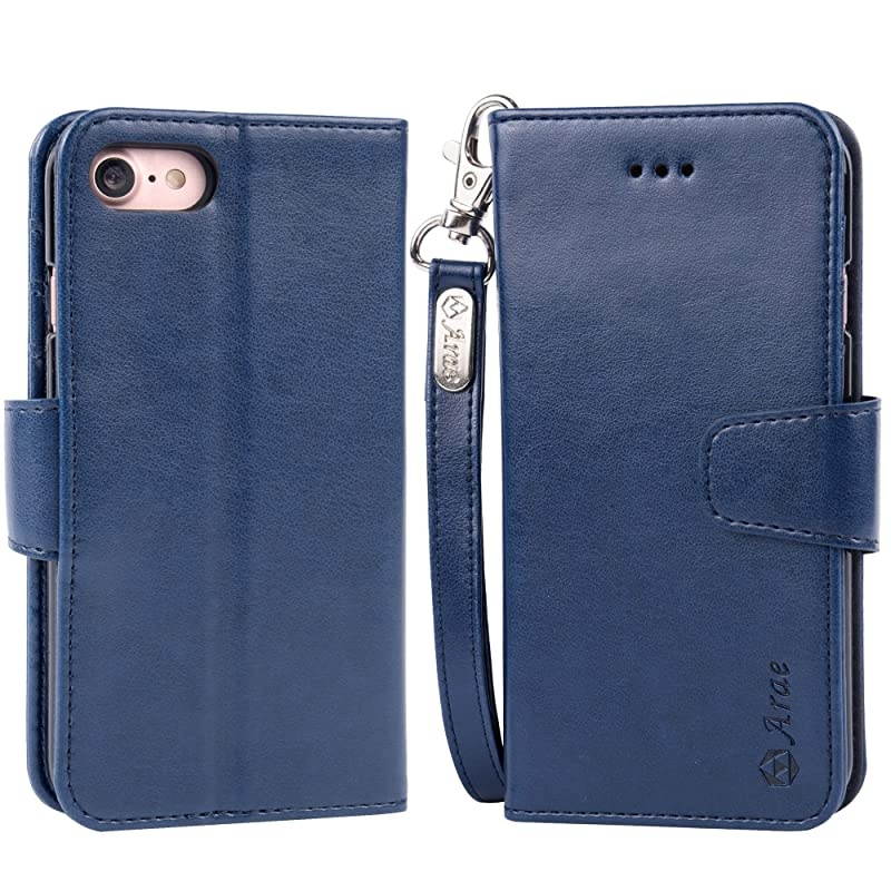 Case for iPhone 7 iPhone 8 iPhone SE 2020 Premium PU leather wallet Case with Kickstand and Flip Cover for iPhone 7 iPhone 8 iPhone SE 2nd Generation 47 inch blue