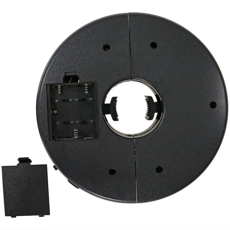 Sunnydaze Outdoor 2-Panel Cordless Battery Operated LED Patio Umbrella Pole and Tent Light - 8" - Black - 2pk