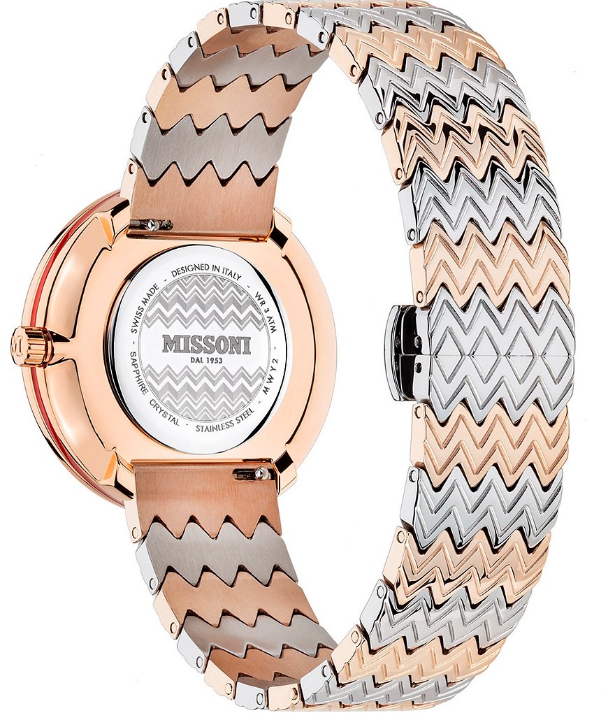 Missoni M1 Joyful Two Tone Chevron Bracelet Watch
