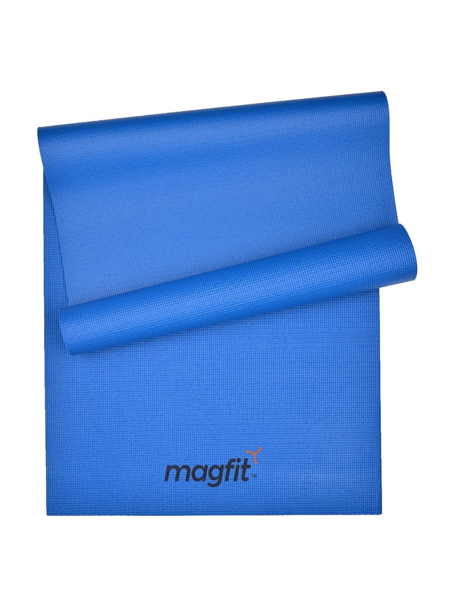 MagFit Blue PVC Yoga Mat with Mat Bag (4 mm)
