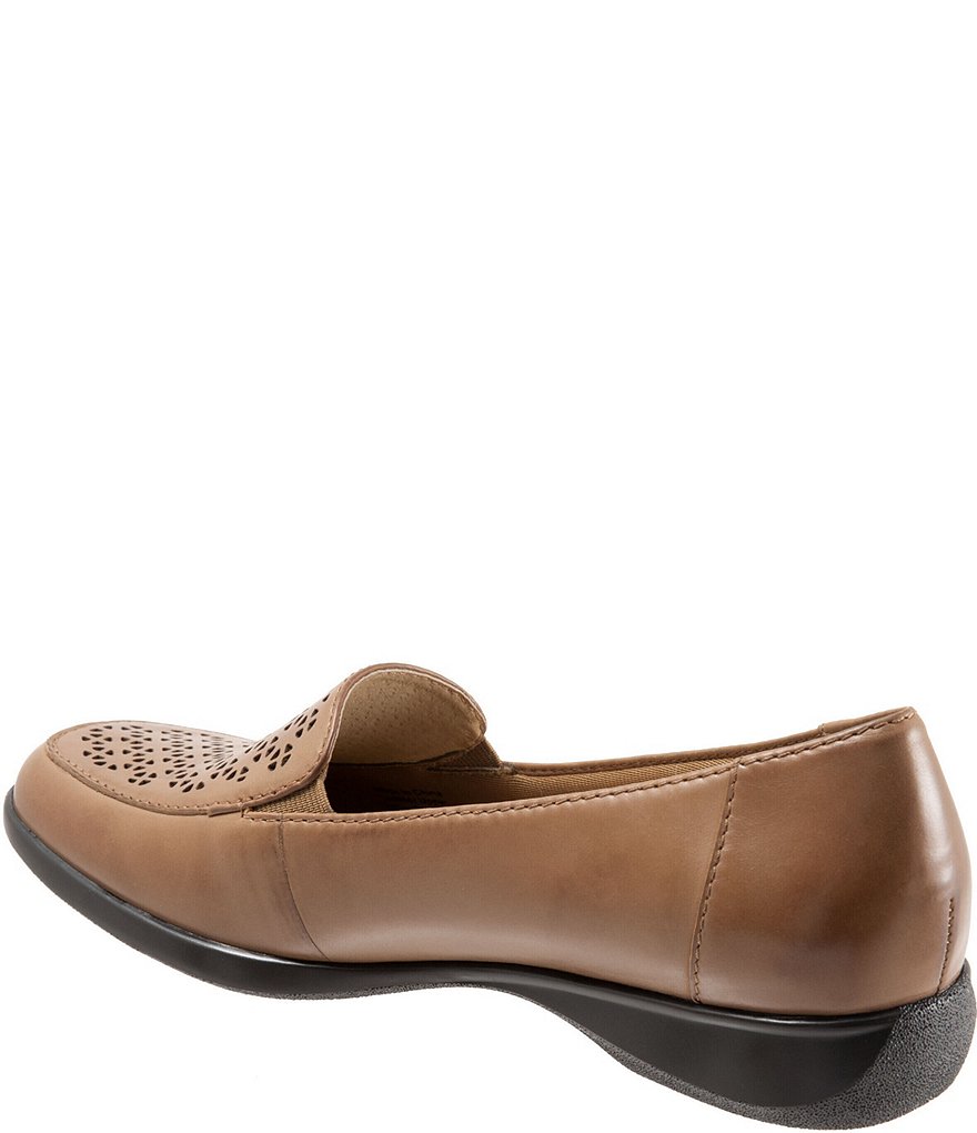 Trotters Jenn Metallic Leather Laser Cut Out Loafers