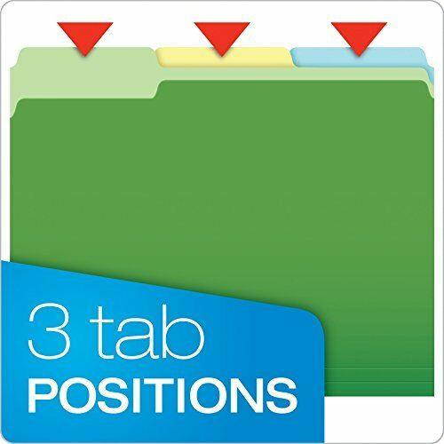 Two Tone Color File Folders Letter Size 1 3 Cut Assorted Colors 100 per Box