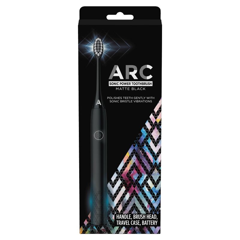 ARC Metal Sonic Power Toothbrush + Travel Case - Black