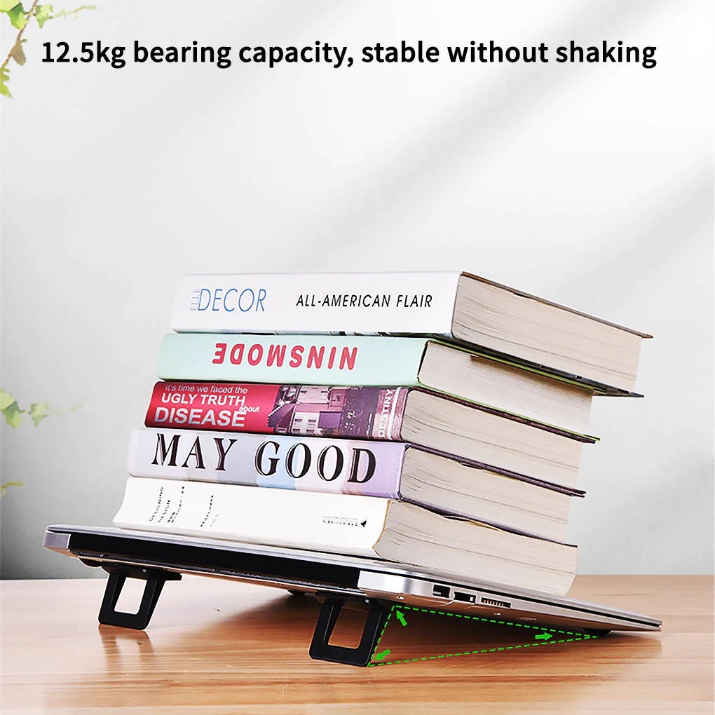 1Pair (2pcs) Mini Portable Invisible Laptop Holder Adjustable Cooling Stand Foldable Multifunctional Holder for Laptop Notebook