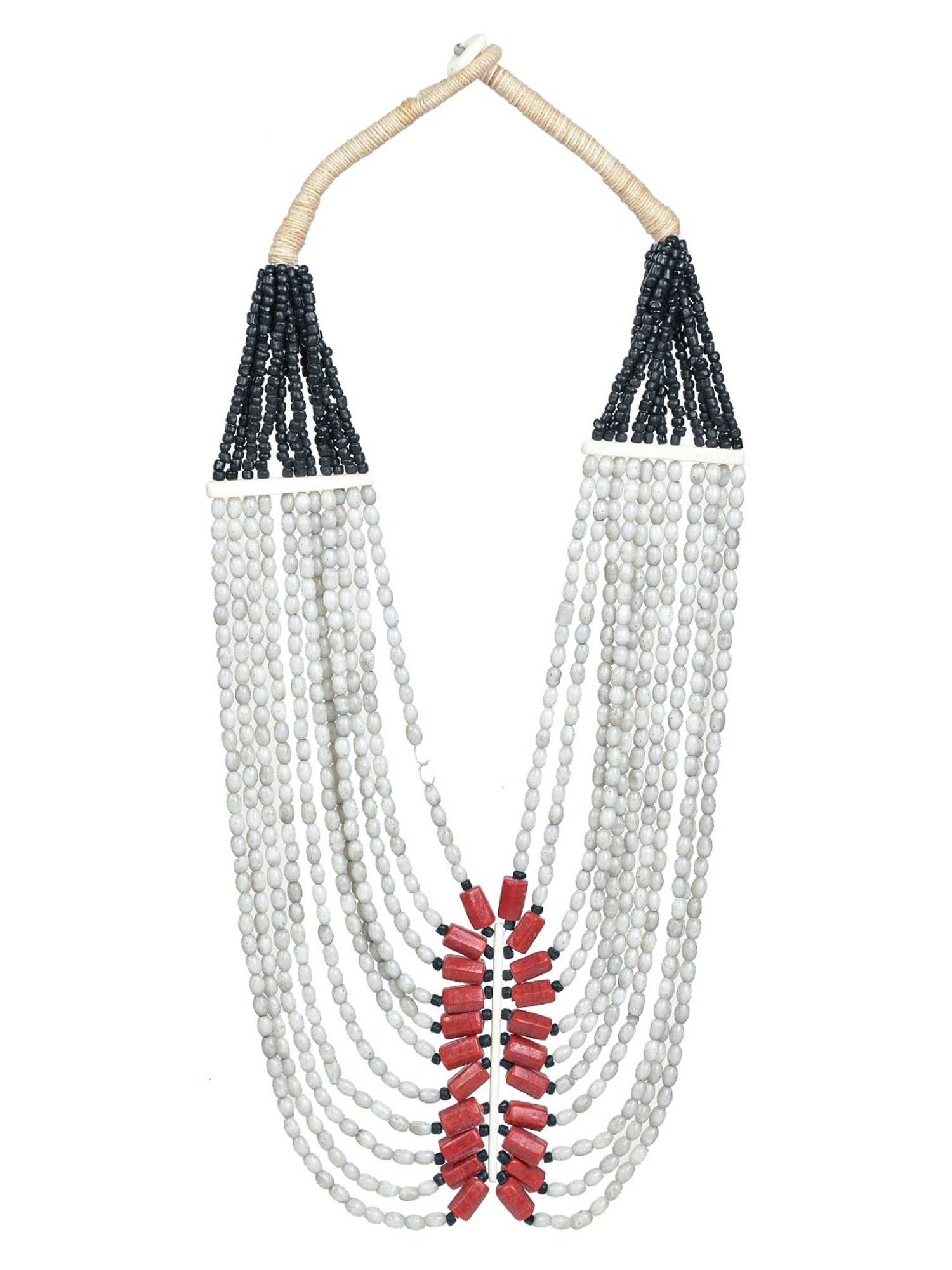 Imli Street Multicolor Vintage Naga Beaded Tribal Necklace