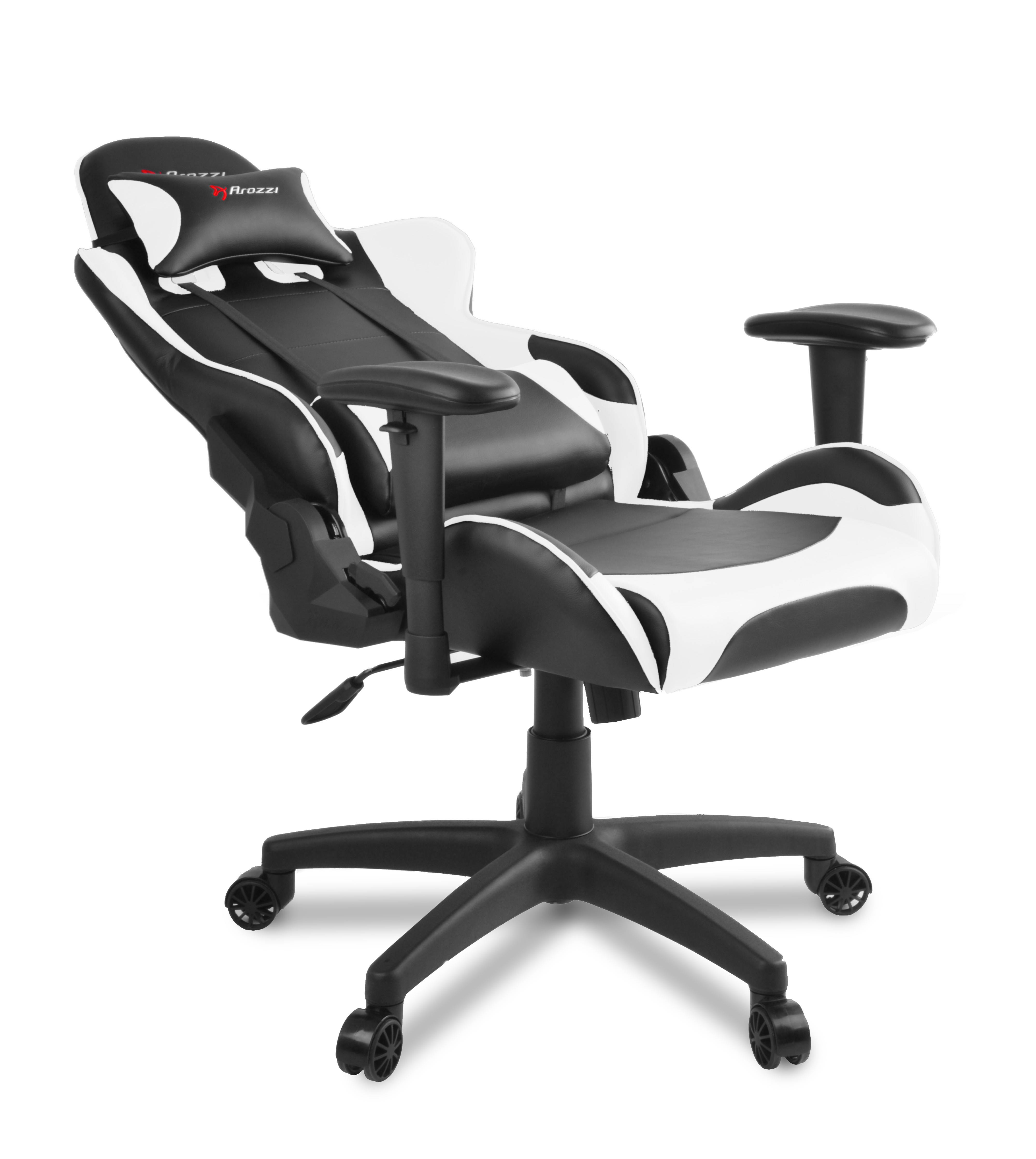 Arozzi VERONA-V2-WT Advanced Racing Style Gaming Chair with High Backrest White