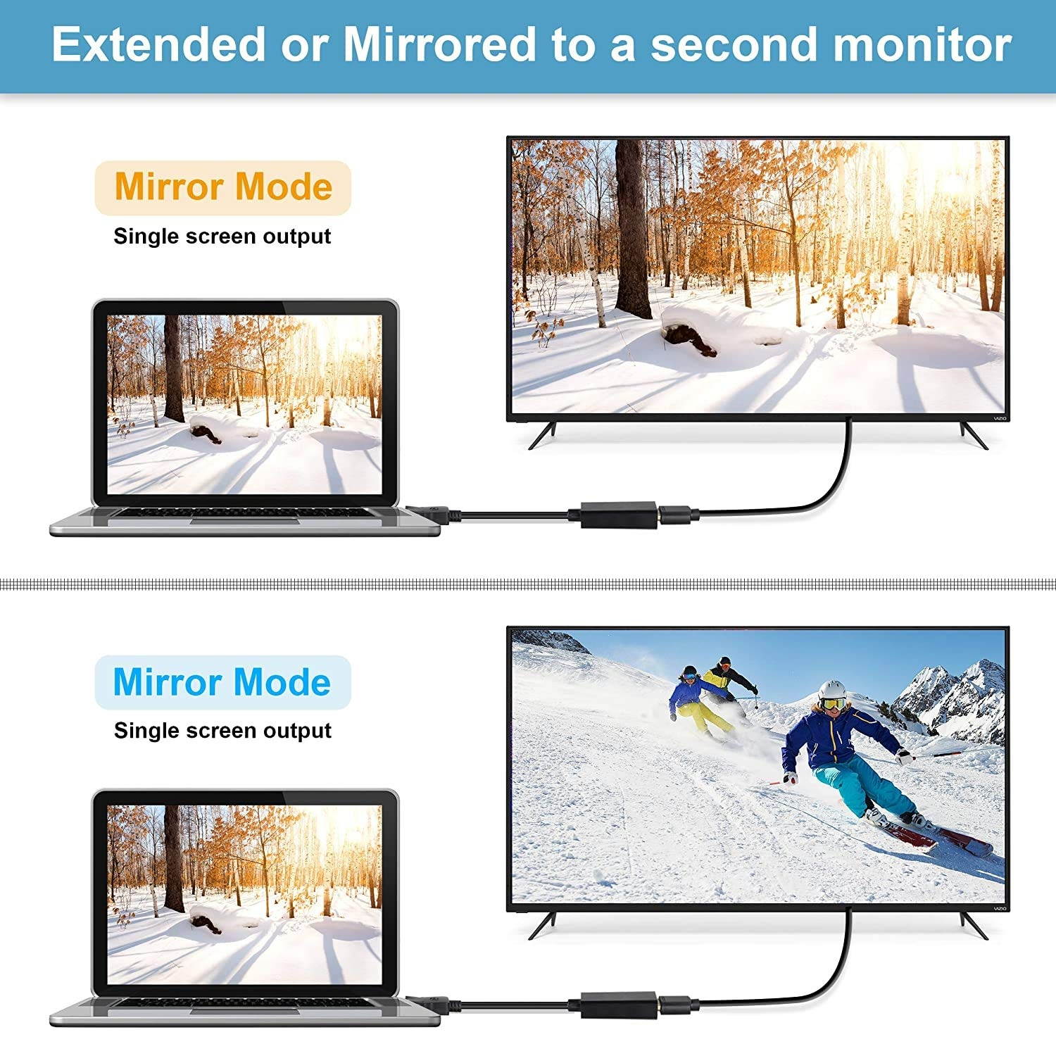 avedio links DisplayPort to HDMI Adapter Gold-Plated DP to HDMI Converter Cable Cord (Male to Female) (Black)