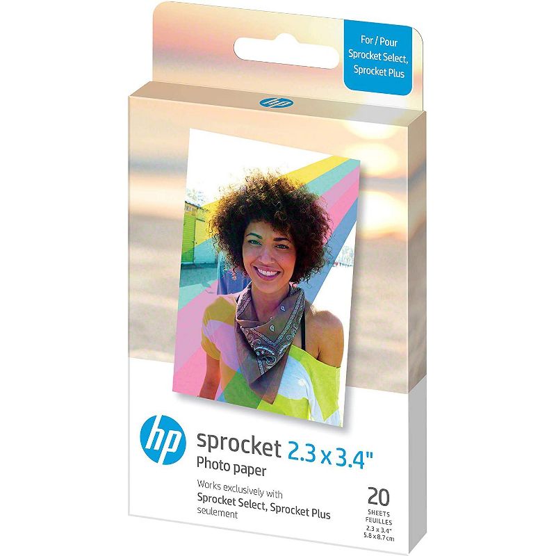 HP Sprocket Select Portable Instant Photo Printer for Android and iOS devices (Eclipse) Zink Paper Bundle