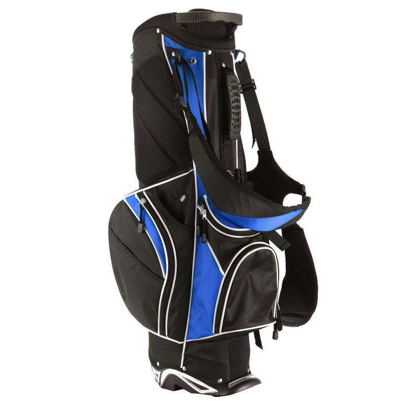 Costway Golf Stand Cart Bag Club w/6 Way Divider Carry Organizer Pockets Storage Blue