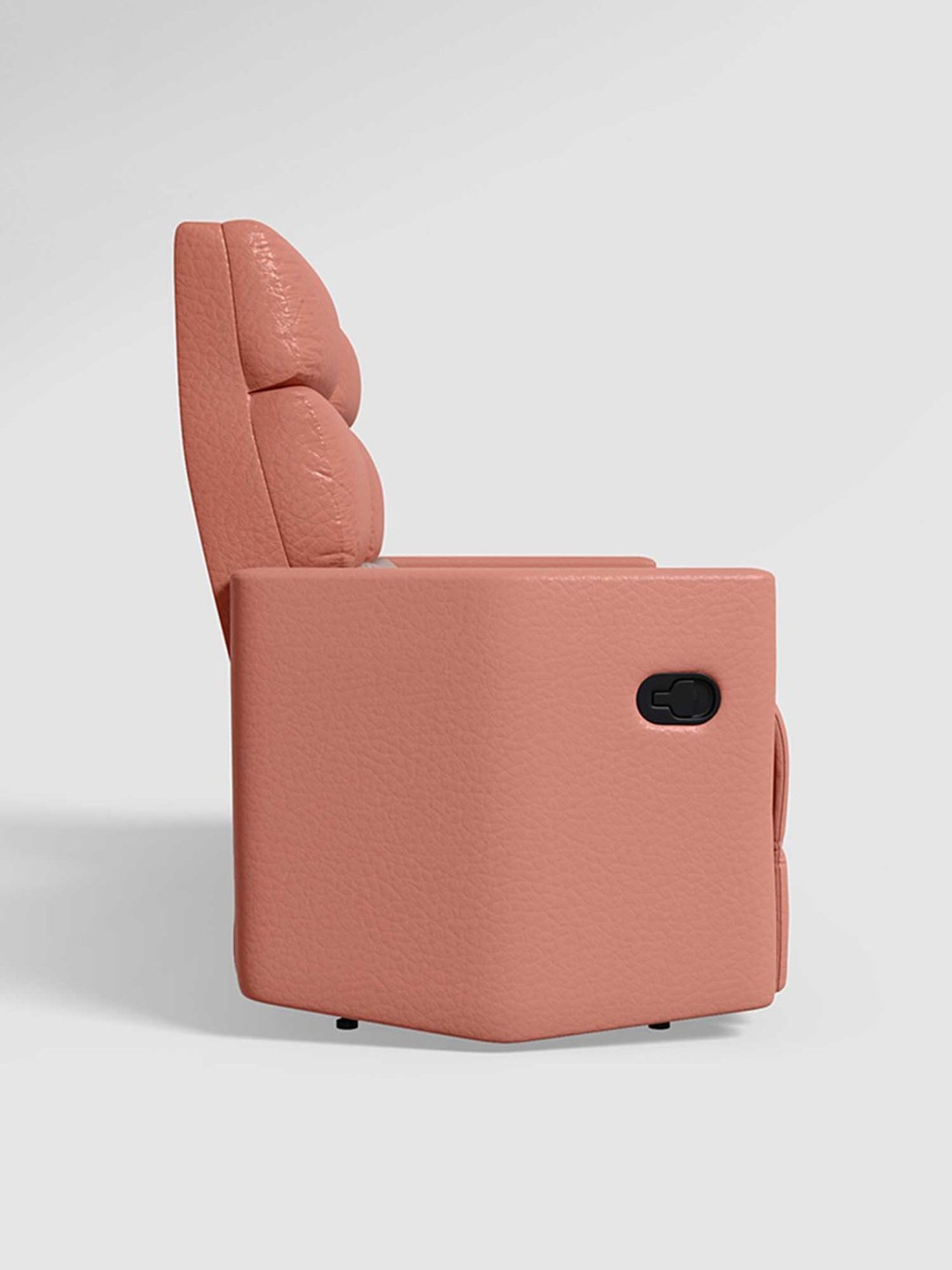 Durian Berry Black Premium Leatherette 2 Seater Sofa