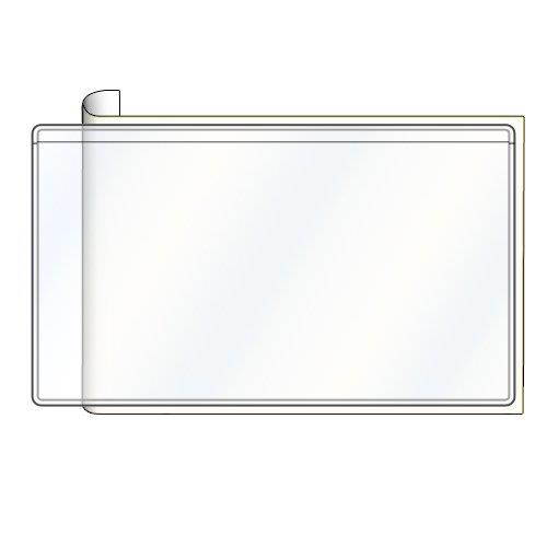 StoreSMART&reg; - 3" x 5" Peel & Stick Vinyl Plastic Pocket - Open Long Side - 10 Pack - STB164L-10
