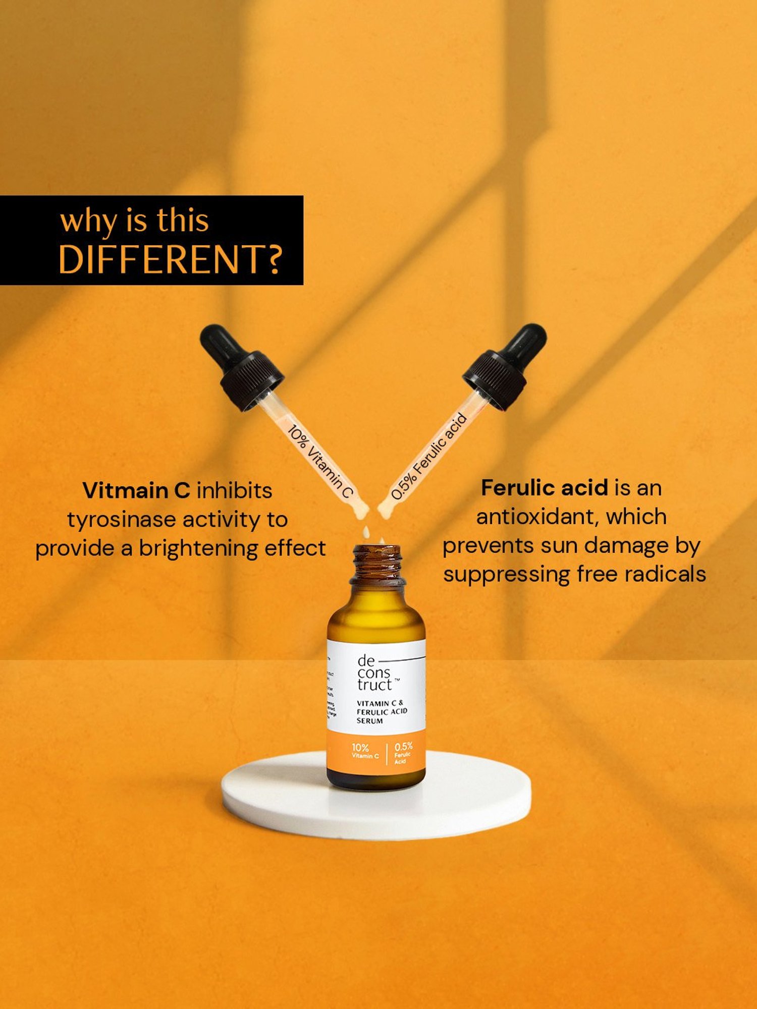 Deconstruct Vitamin C Serum with 10% Vitamin C & 0.5% Ferulic Acid - 30 ml