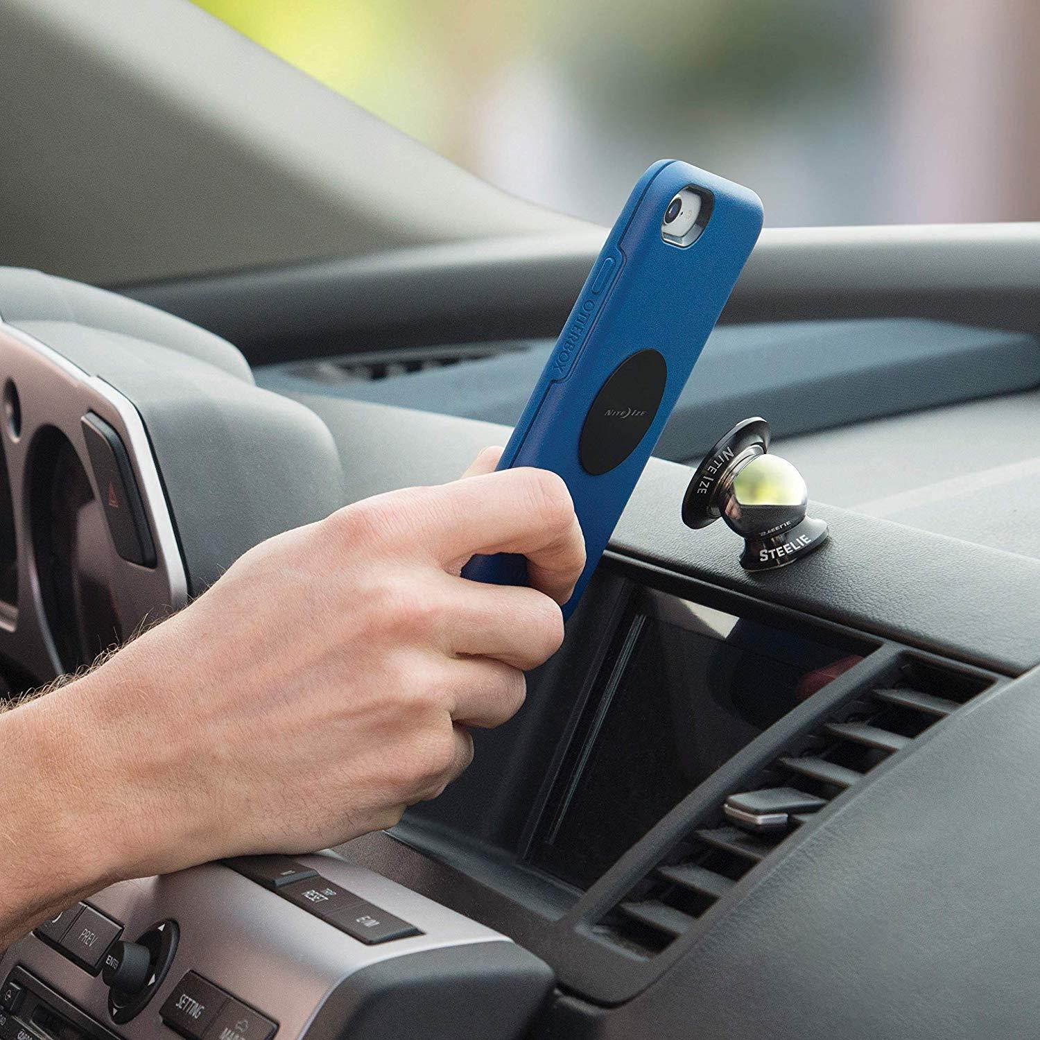 Nite Ize Steelie Orbiter Dash Kit - Low Profile Magnetic Car Dash Mount for Smartphones