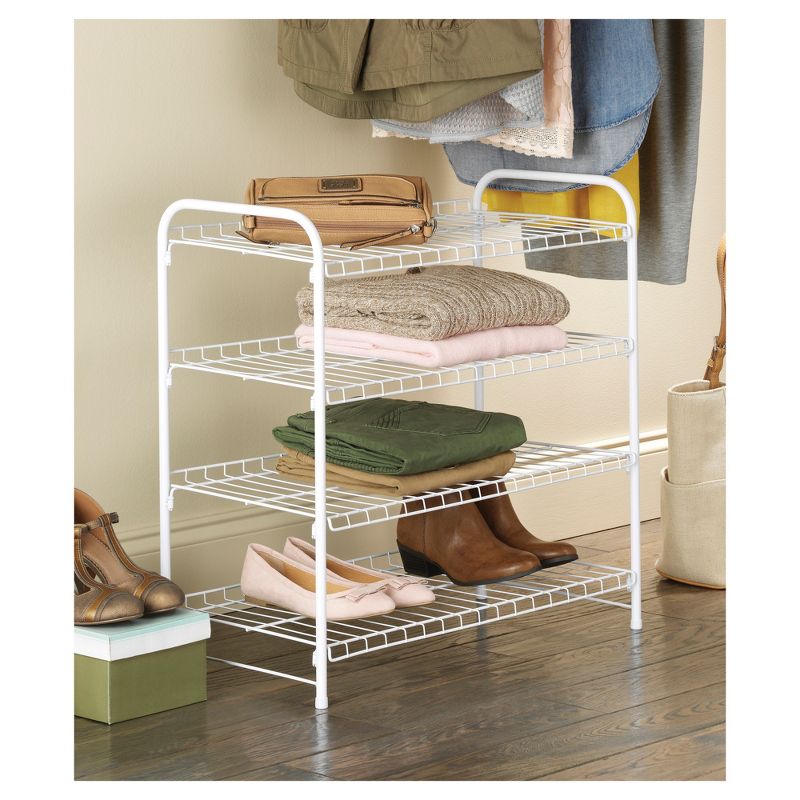 Whitmor 4-Tier Closet Shelves White