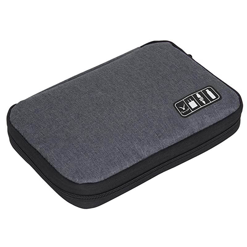 Travel Universal Cable Organizer Electronics Accessories Cases for Various USB Phone Charger and Cable Grey