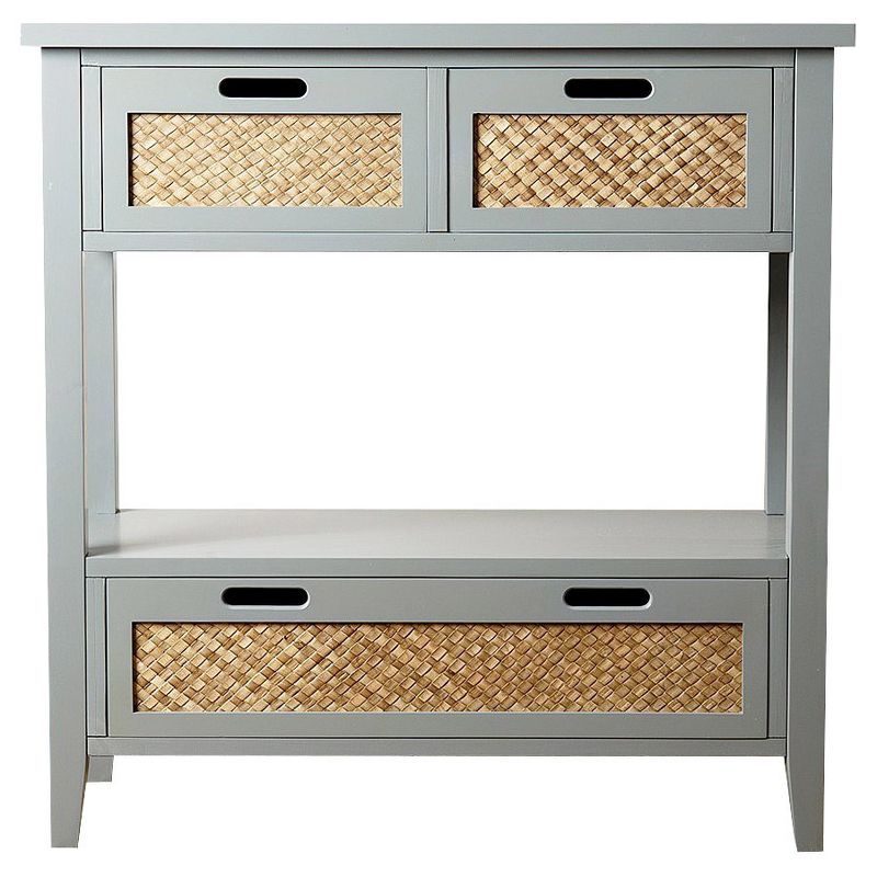 Robins Console Sofa Table Antiqued Steel Blue - Abbyson Living