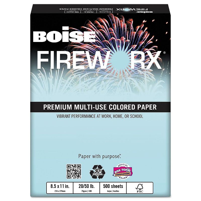 Boise FIREWORX Colored Paper 20lb 11 x 17 Bottle Rocket Blue 500 Sheets/Ream MP2207BE