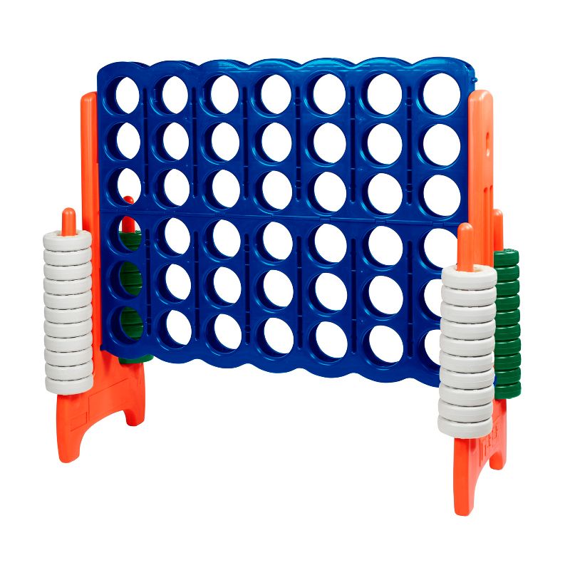 ECR4Kids Jumbo Four-To-Score Giant Game-Indoor/Outdoor 4-In-A-Row Connect - Blue and Orange