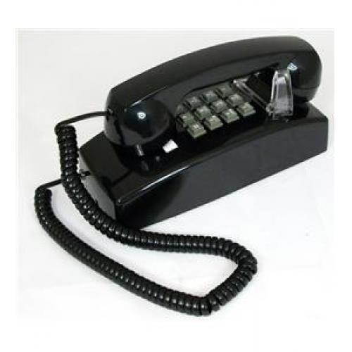 CORTELCO COR#ITT2554MDBK traditional mini-wall phone  255400-VBA-20MD Wall ValueLine BLACK