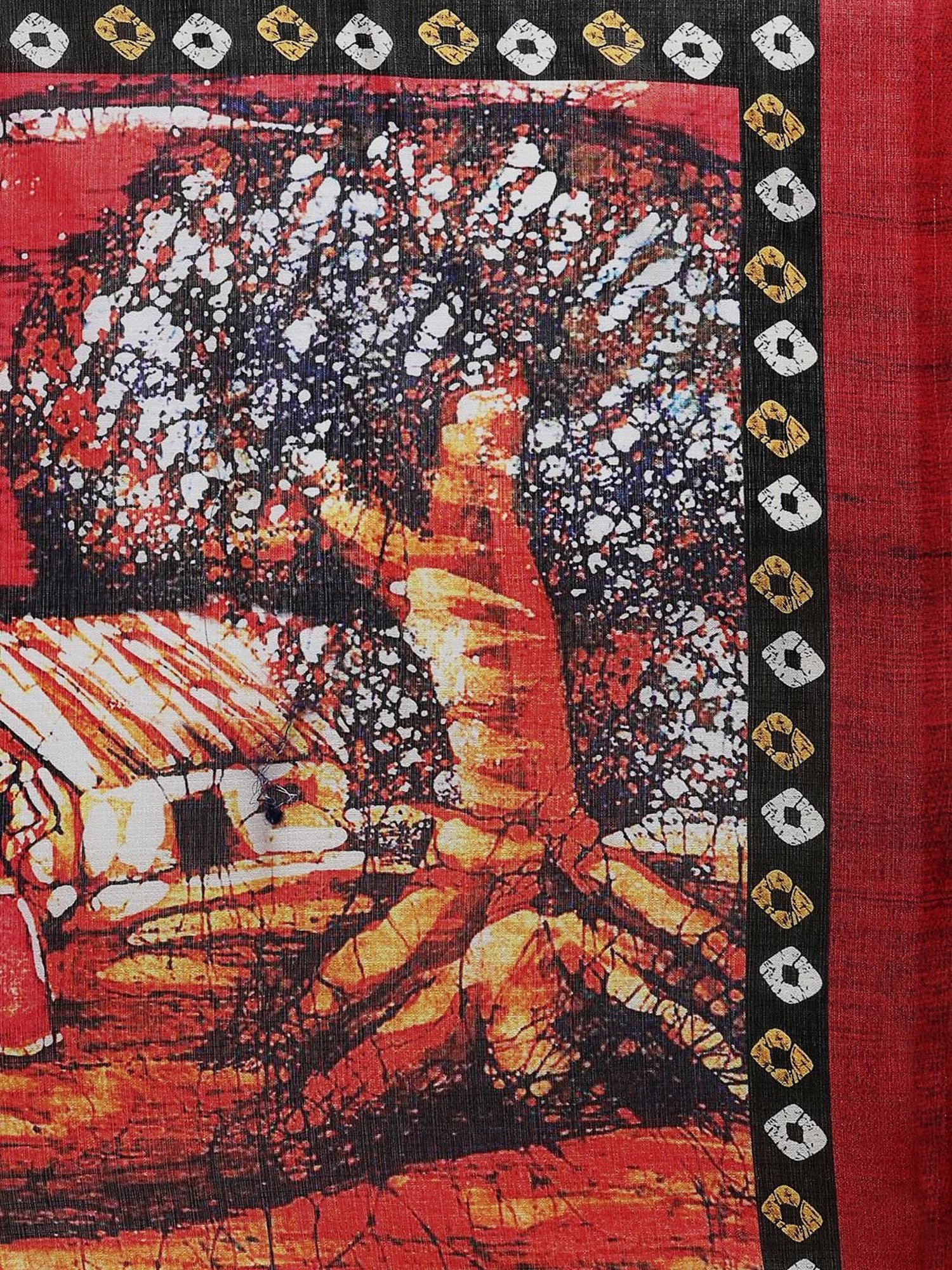 Saree Mall Black Printed Dupatta