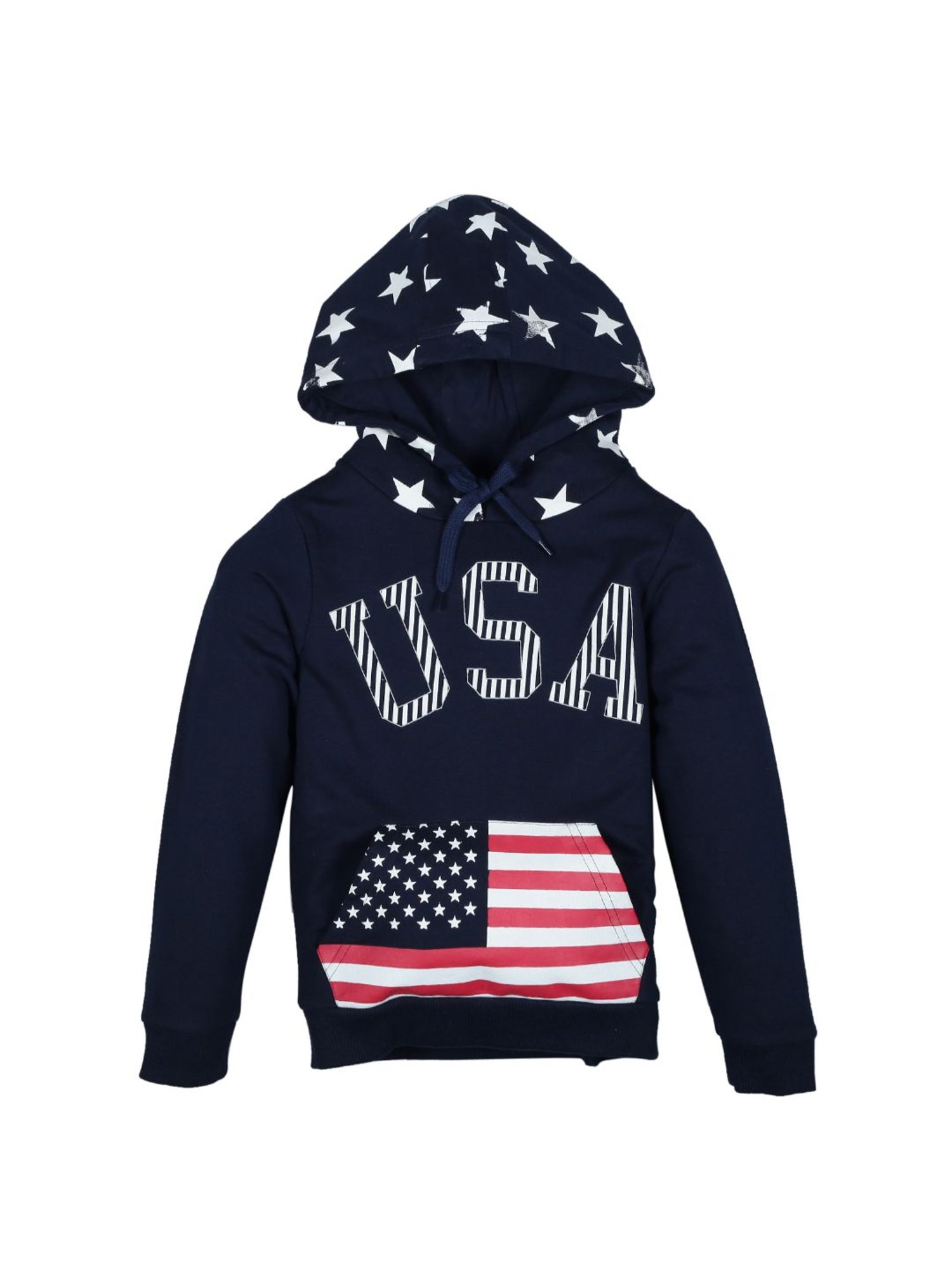 Plum Tree Kids Navy Printed  Hoodies