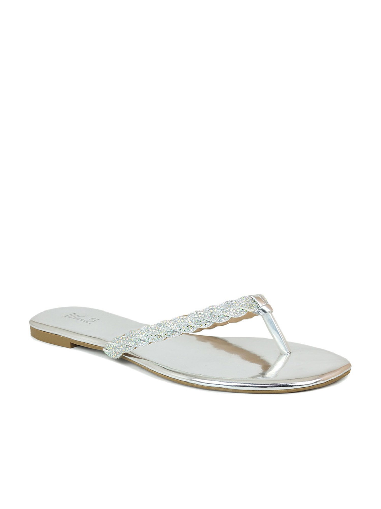 Inc.5 Women's Silver Thong Sandals