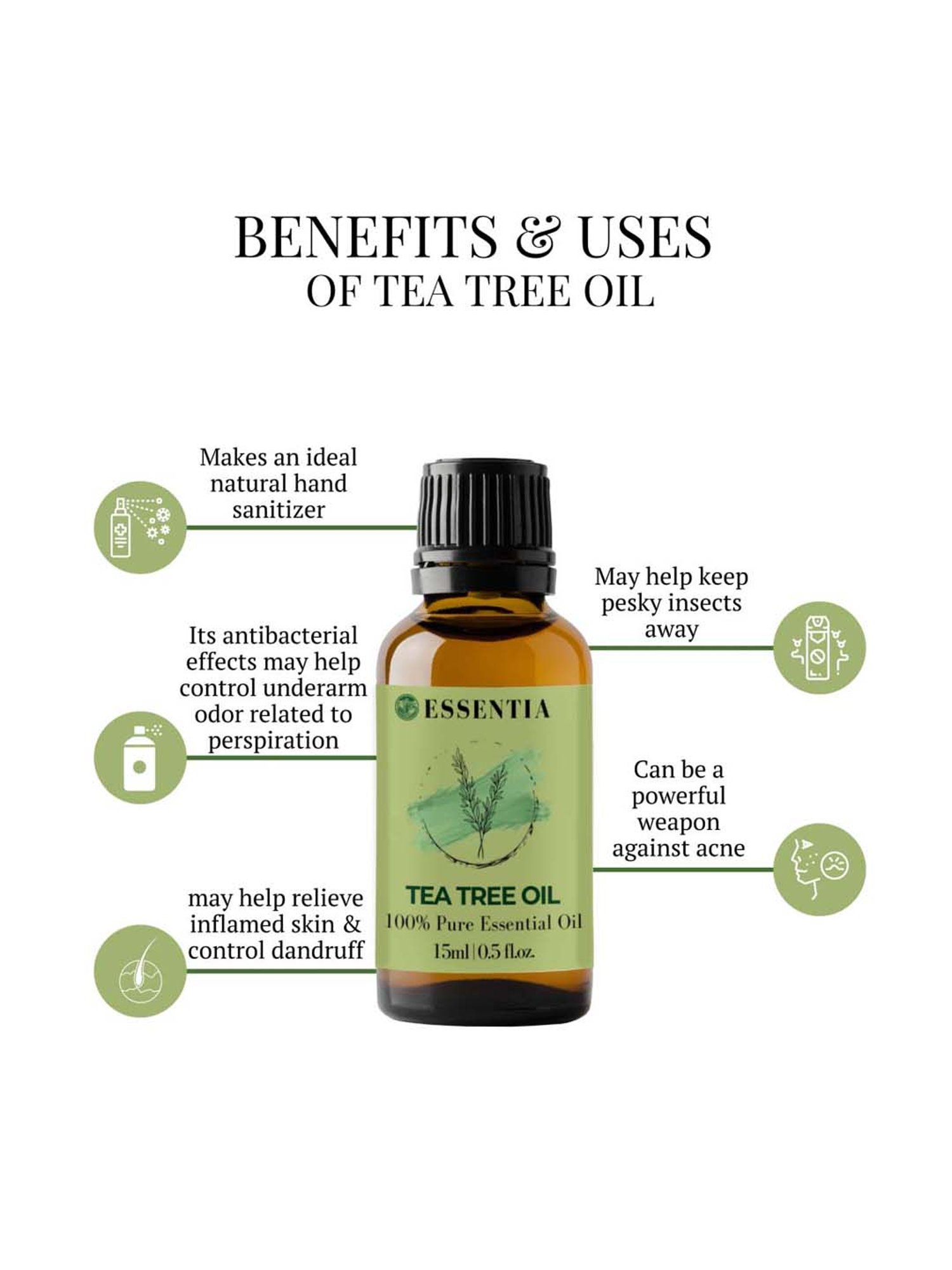 Essentia Extracts Tea Tree Essential Oil Pack of 2 - 30 ml