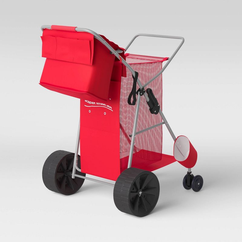 Wonder Wheeler Beach Standing Cart - Red - RIO Brands