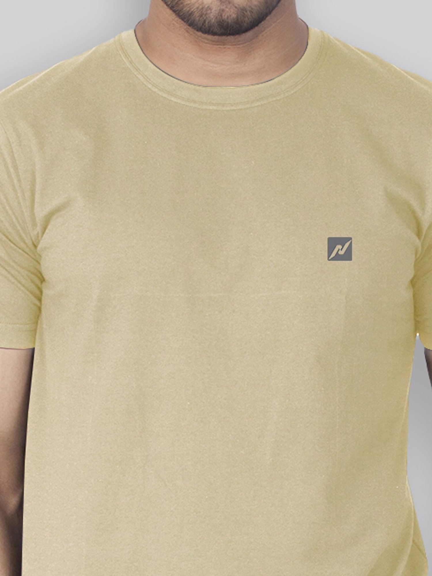 Lux Nitro Beige & Olive Green Regular Fit T-Shirt Pack of - 2