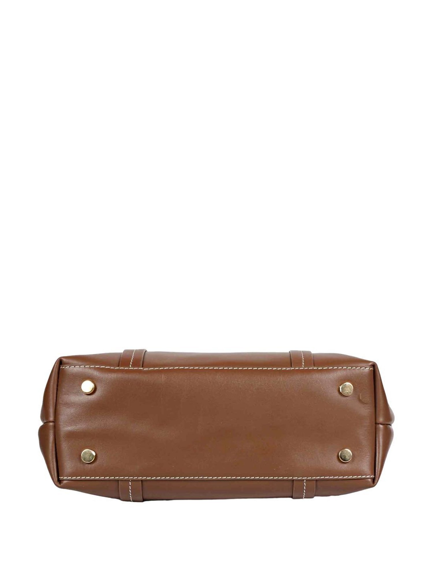 Saint G Brown Solid Medium Shoulder Handbag