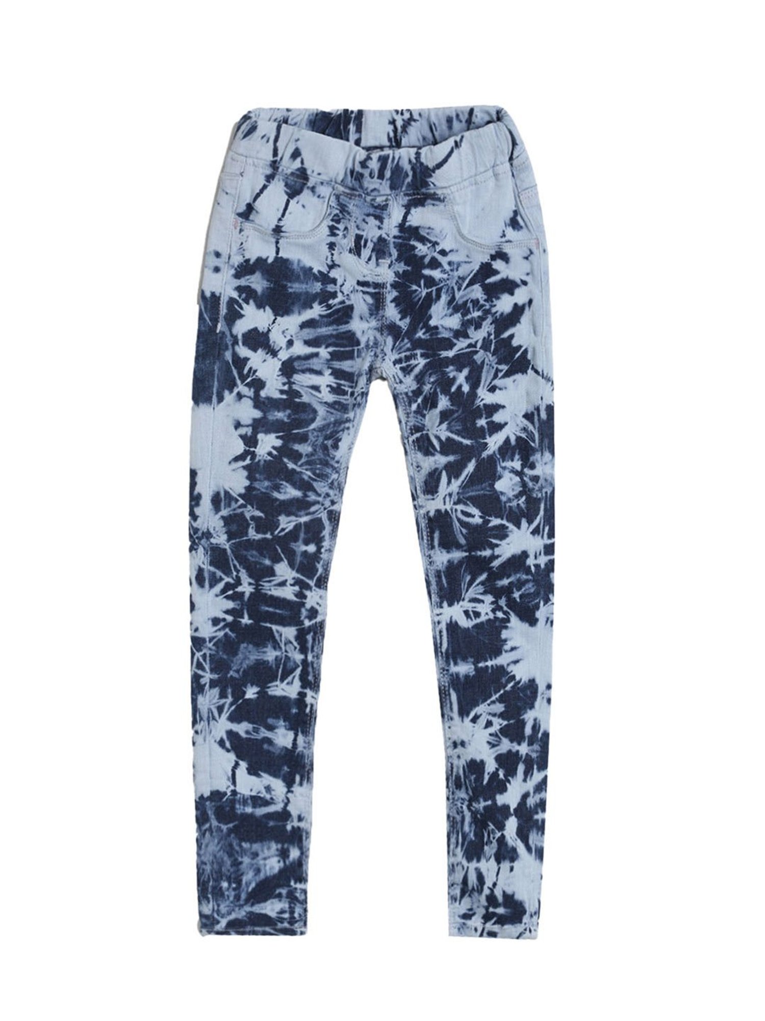 Tales & Stories Girls Navy Printed Jeggings