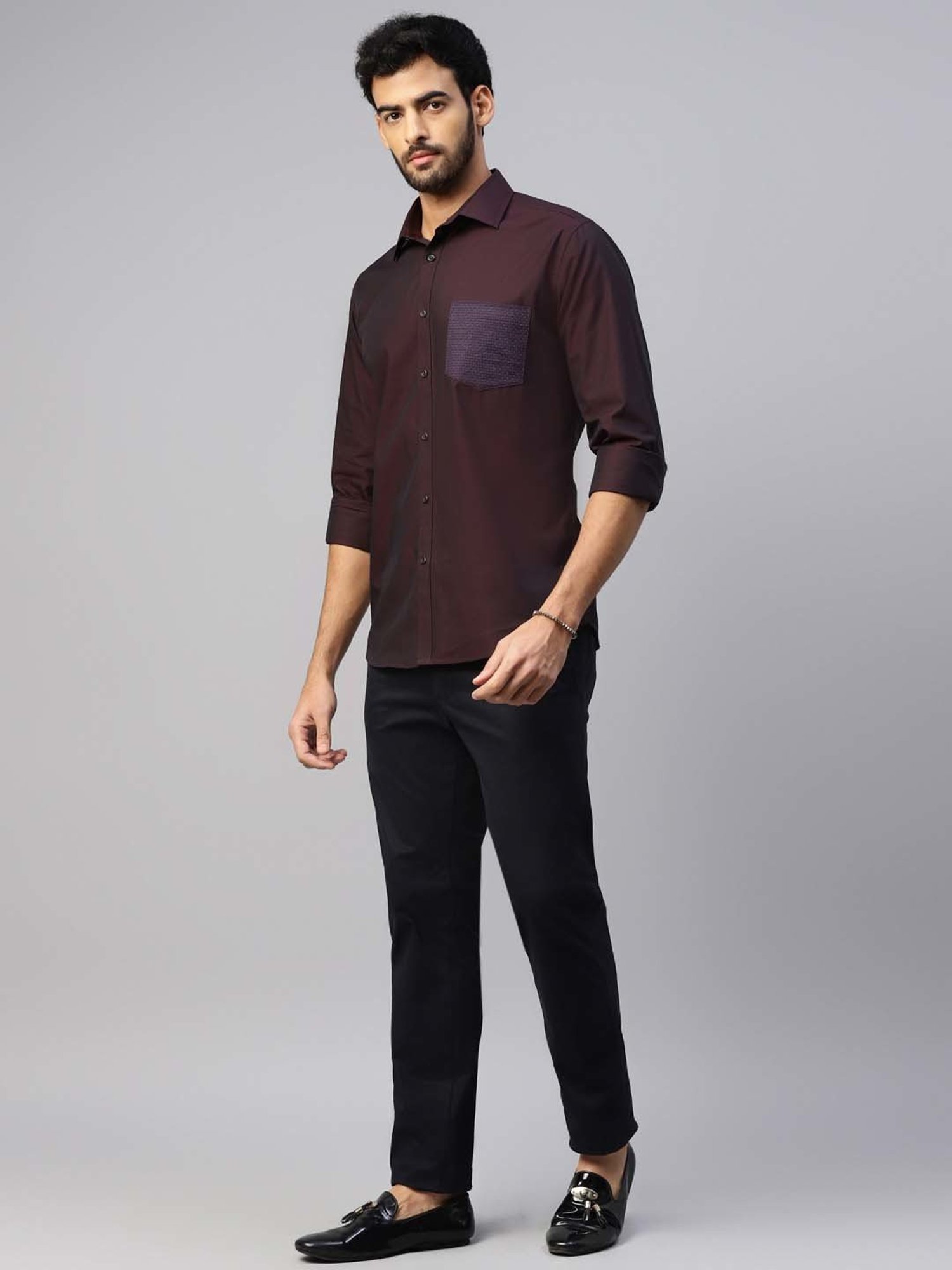 Don Vino Purple Slim Fit Shirt